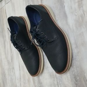 Ecco mens 46 black dress shoe oxfords